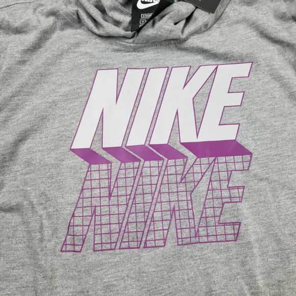 New NIKE grey jersey pullover hoodie - Picture 3 of 7